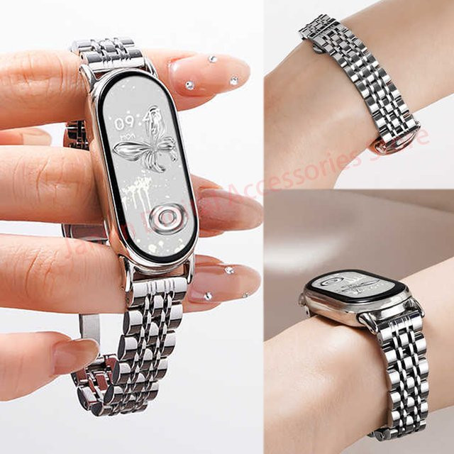 Xiaomi Uhrenarmband Edelstahl, Silber, Damen - Bild 1