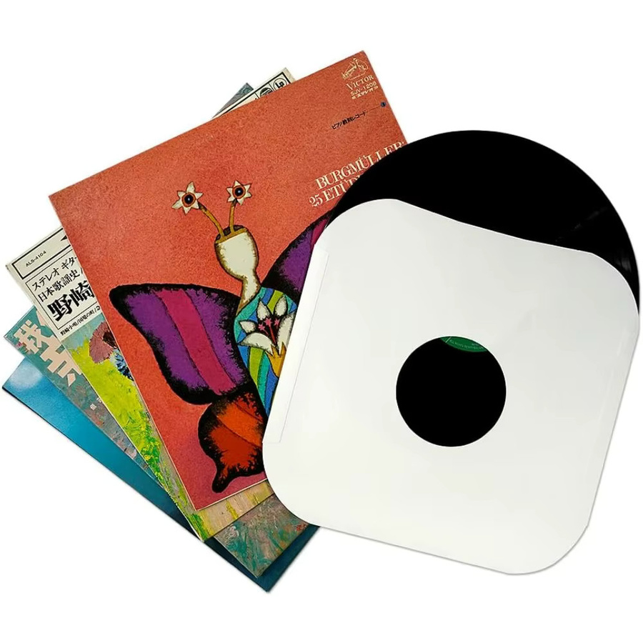 50er-Pack Archiv-Vinyl-Schallplattenhüllen für 12 Zoll LPs, säurefreie Innenhüllen aus weißem Kraftpapier zum Schutz deiner Medien - Bild 4