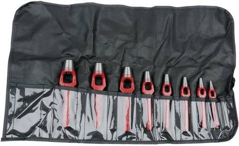 KS Tools Henkellocheisen-Satz 8-teilig 3-19 mm in Rot - Bild 1
