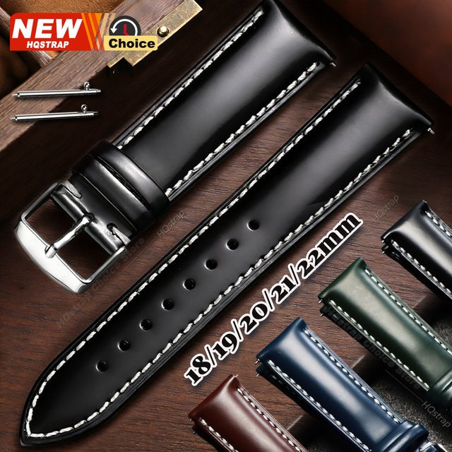HQstrap Uhrenarmband Leder, Schwarz, Unisex - Bild 1