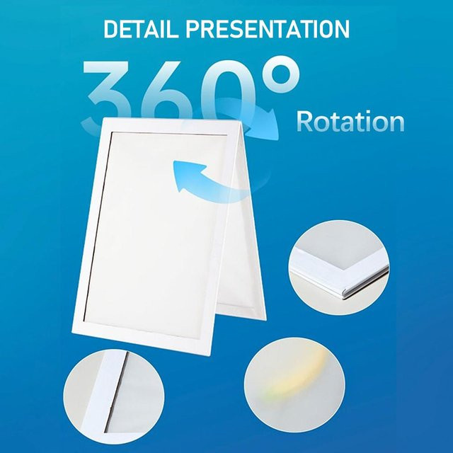 Tragbarer faltbarer Fotografie-Reflektor Shoemst als Lichtdiffusor in Weiß, B: 85 cm, H: 29,5 cm - Bild 1