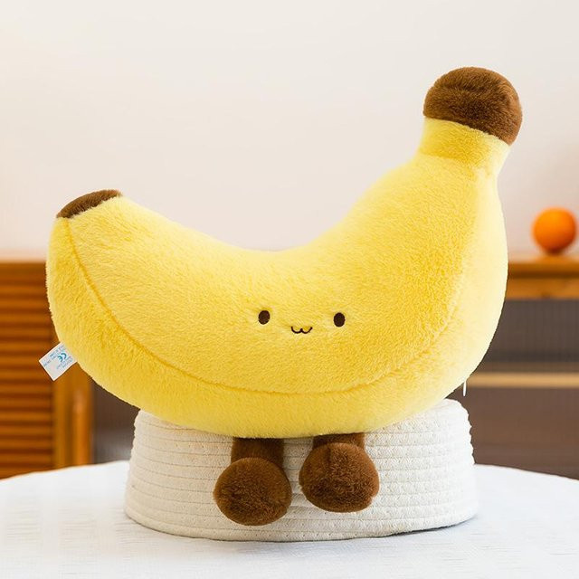 Joyful toys Bananen-Plüschpuppe, Frucht-Wurfkissenpuppe, 38cm - Bild 1