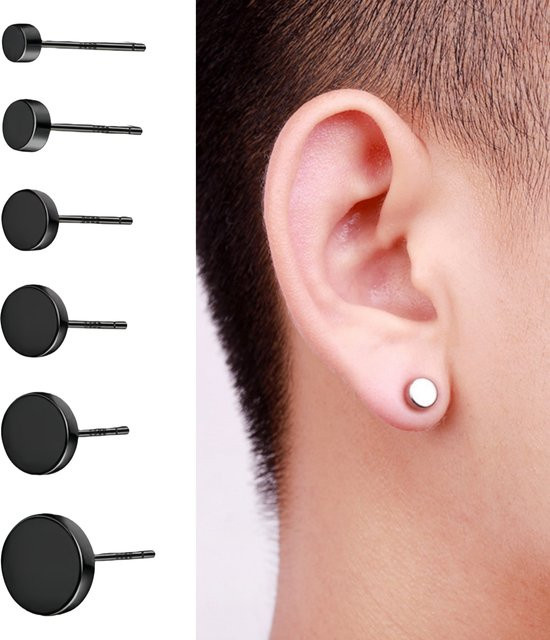CHIEGEEY Ohrstecker Edelstahl, Schwarz, Unisex - Bild 1