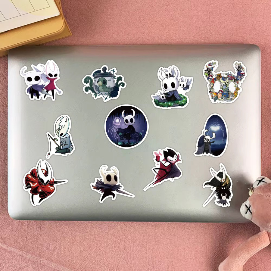 50 Stück Anime Hollow Knight Aufkleber Set, wasserdichte Sticker in Multicolour für Laptop, Telefon und Skateboard - Bild 4