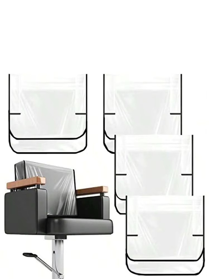 JETTING Transparente Schutzhüllen für Friseurstühle, wasserabweisende Rückenlehnenabdeckungen für Sessel, Schwarz - Bild 6