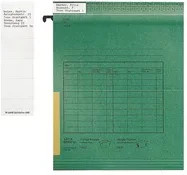 Leitz ALPHA Beschriftungsschilder aus Papier, Weiß und Grün, 100 Stück - Bild 1