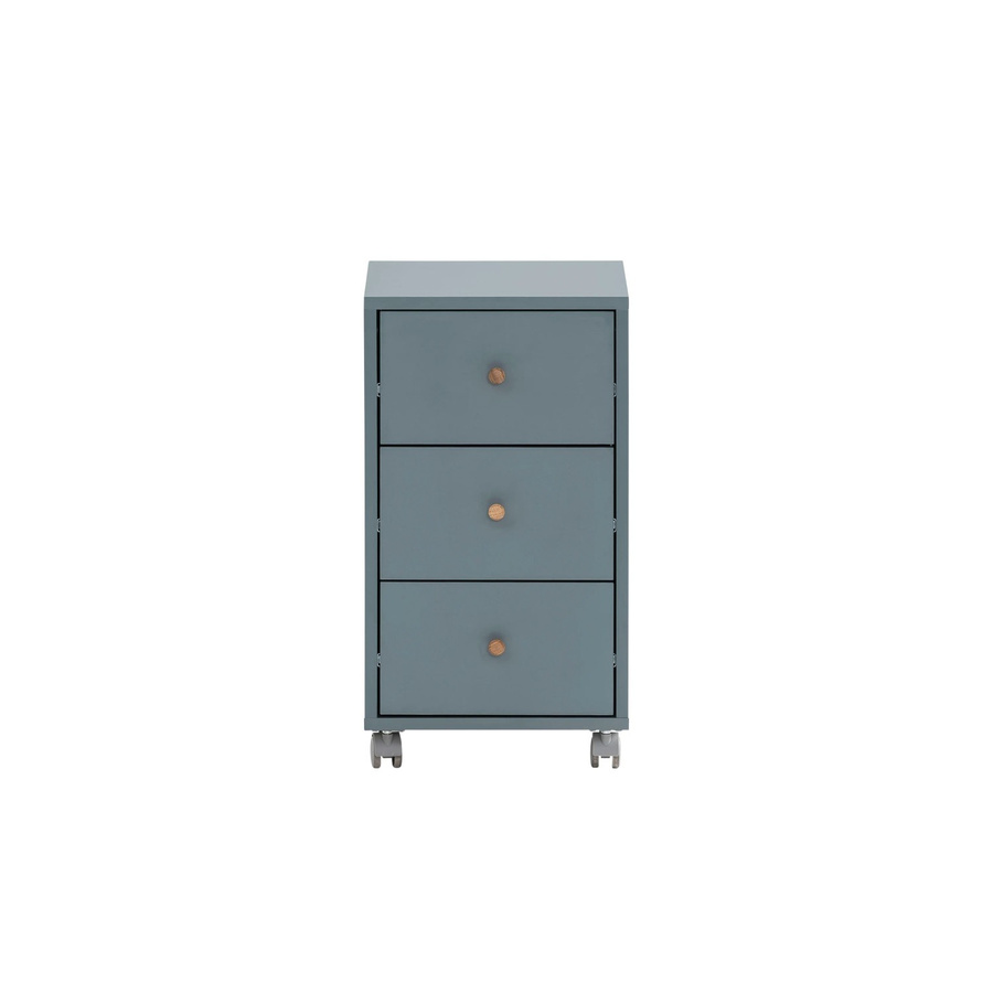 PROREGAL Rollcontainer Jaguar mit 3 Schubladen in Blau, H x B x T: 59,7 x 32,6 x 39 cm - Bild 2