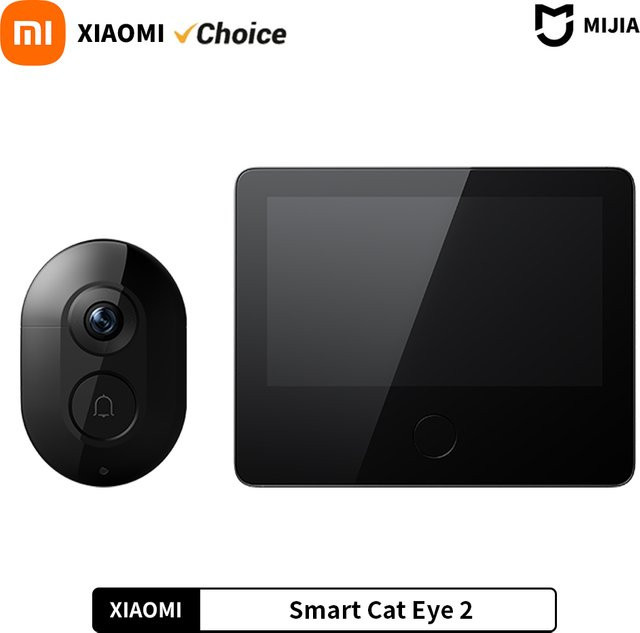 Xiaomi Smart Cat Eye 2 Videotürklingel mit Gegensprechanlage, 3MP HD Kamera, 5 Zoll HDR Bildschirm, 180 Grad Weitwinkel und 940 nm Infrarot-Nachtsicht, Schwarz - Bild 1