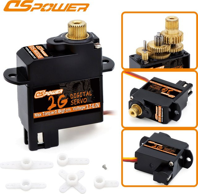 dspower Digitaler Servo-Mini Motor, 4/20/50-teiliges Set - Bild 1