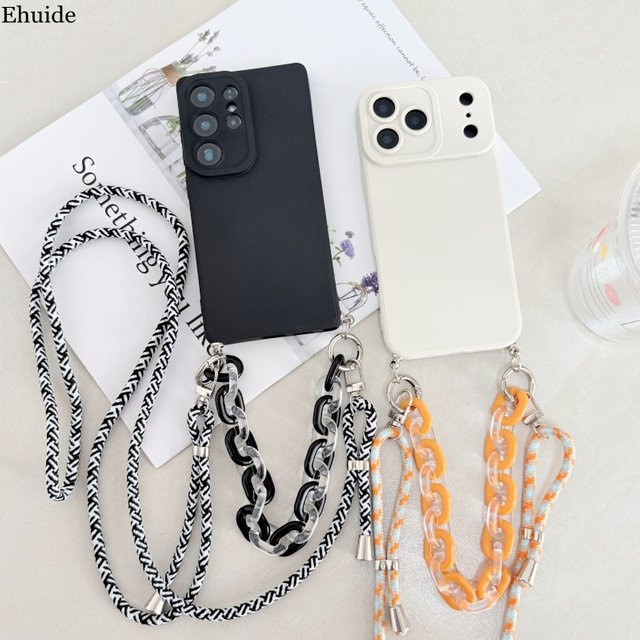 Luxus TPU Crossbody Lanyard Case für Xiaomi 15T Pro Mi 14T Redmi 15 15C Note 14 13 POCO F8 X7 mit Armband und Kette in Pink - Bild 1