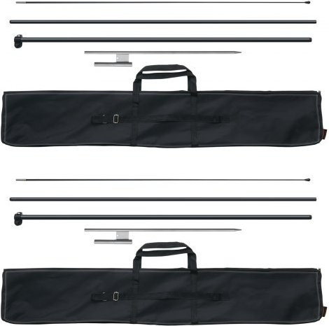 VEVOR Feather Flag Pole Kit 2er Pack Swooper Flaggenstangen 3,86 m für Business Advertising mit Erdspießen und Tragetasche (Flaggen nicht enthalten) - Bild 1