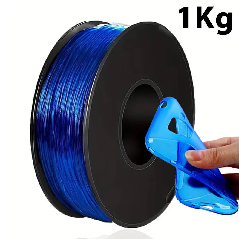 FlexMaterials TPU Filament transparent blau, 1,75 mm, FDM 3D-Drucker-Filament - Bild 3