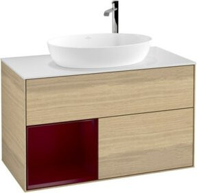 V&B Waschtischunterschrank Finion 100 Wandbeleuchtung in Weiß lackiert B/T/H: 100 x 50,1 x 50,1 cm - Bild 1