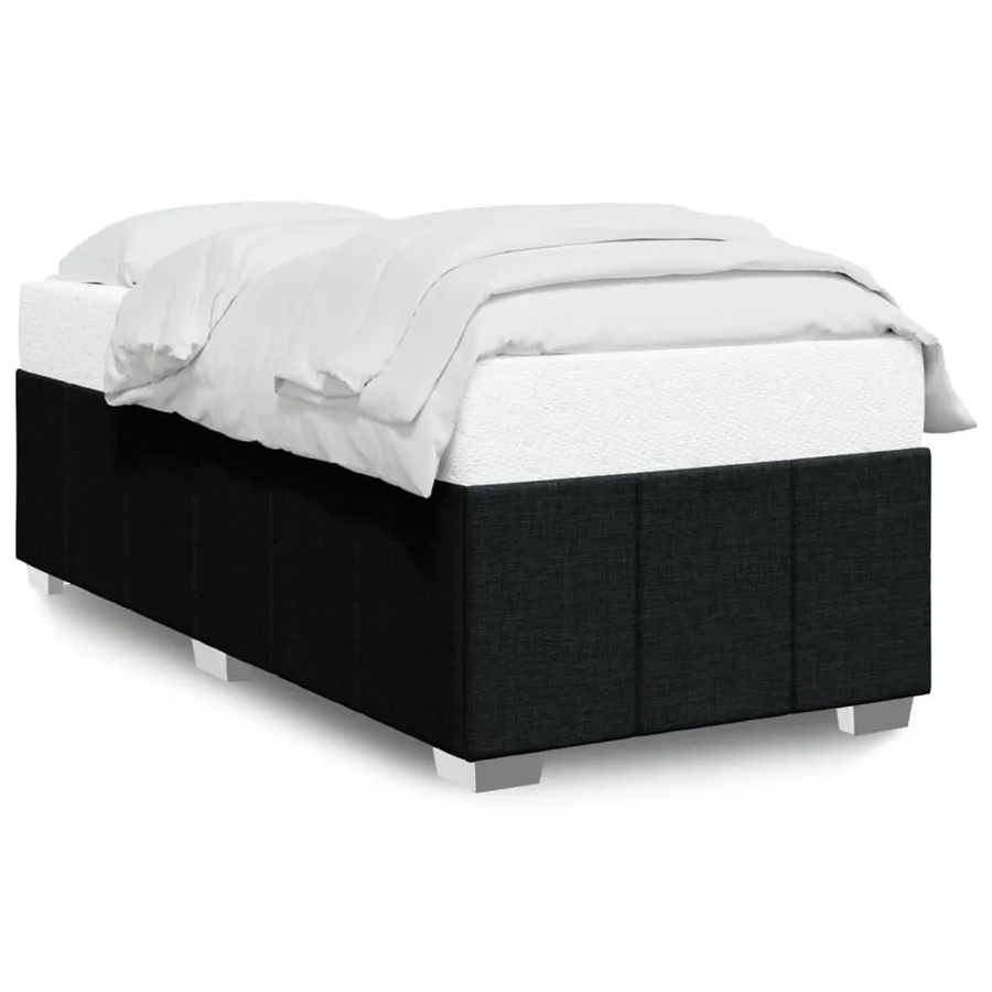 vidaXL Bettgestell mit Stoffbezug in Schwarz, B/T/H: 80 x 200 cm - Bild 2