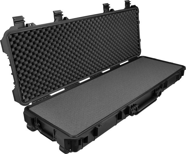 tectake Gewehrkoffer aus robuster Hartschale, wasserdicht, Schwarz, B/T/H: 113,5 x 41 x 16 cm - Bild 1
