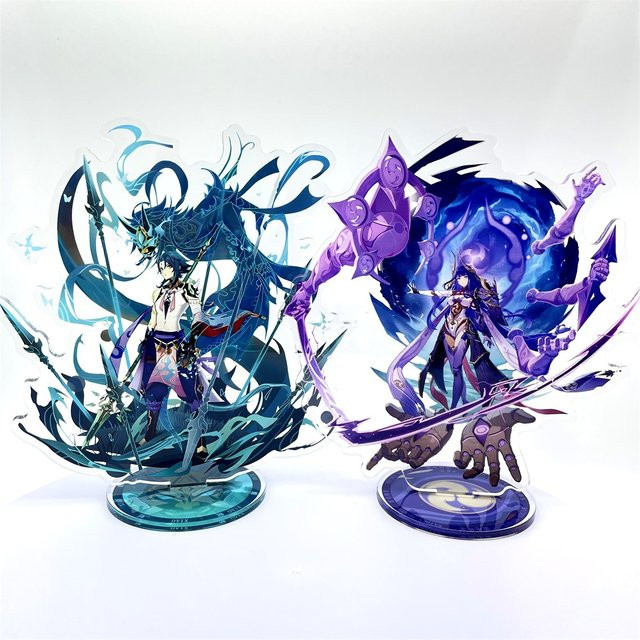 Genshin Impact Acryl Stand Modell Platte als Anime Figur für Schreibtisch Dekor und Fans - Bild 1