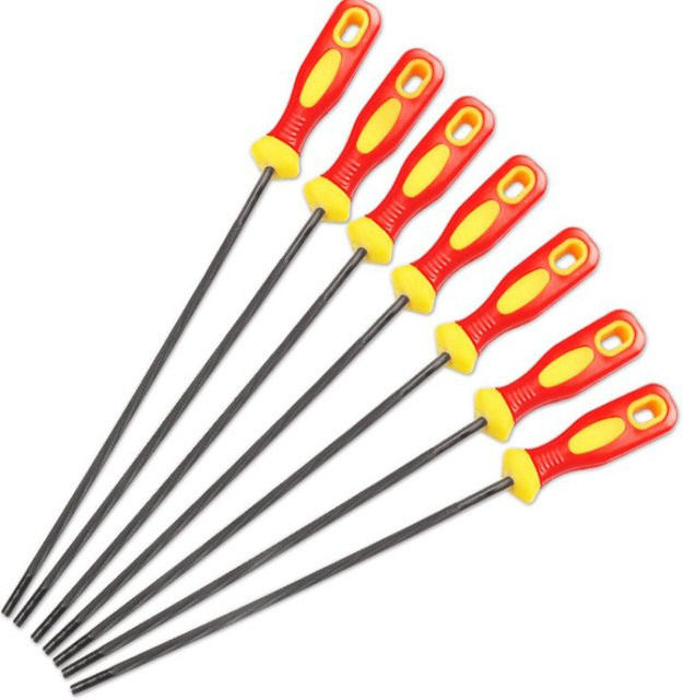 Runder Kettensägen-Kettenschärfer aus Stahl mit hohem Kohlenstoffgehalt für Holzarbeiten, Kettensägenfeile für 1/4, 3/8 und 5,5 mm - Bild 1