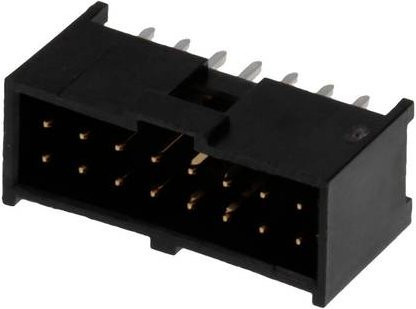 Molex 901301216 Stiftleiste mit Verriegelung in Schwarz und Gold, 16 Polzahl, 2 Reihen, Rastermaß: 2.54mm - Bild 1