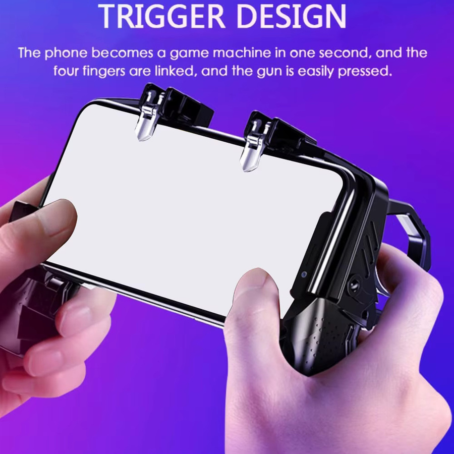STONEGO Kabelloser Bluetooth-Spielcontroller mit Joystick und Trigger-Gamepad in Schwarz für Android und iPhone Shooter-Spiele - Bild 2
