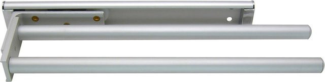 Fackelmann Handtuchhalter 2-armig aus Aluminium in Silberfarben, B/H/T: 31 x 4 x 9 cm - Bild 1