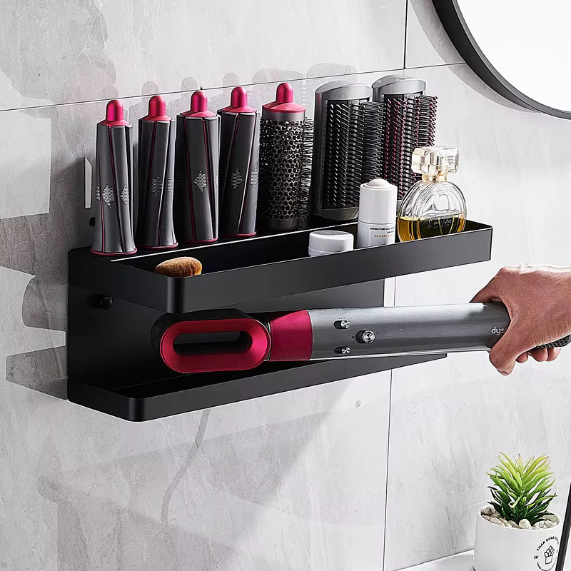 FALANGSHI Wandhalterung für Dyson Airwrap Haartrockner und Lockenwickler, Organizer für das Badezimmer, Schwarz, FR2002 - Bild 3