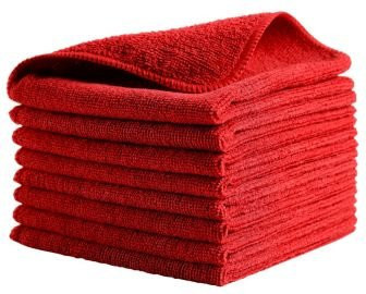 Rubbermaid HYGEN R-40 Mikrofasertuch, universell einsetzbar, Farbe: Rot, B: 40 cm x L: 40 cm, 24 Stück - Bild 1