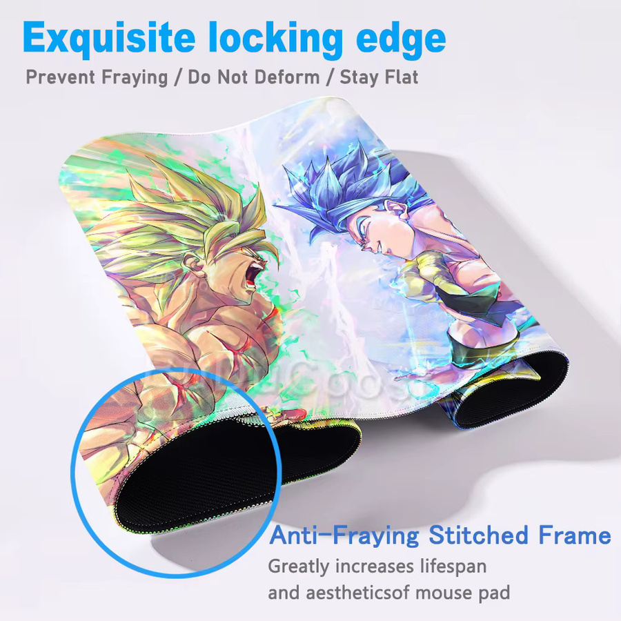 Bandai Dragon Ball Mauspad mit HD-Druck im Anime-Design Goku, Erweiterte Schreibtischunterlage aus Gummi, Multicolour - Bild 2