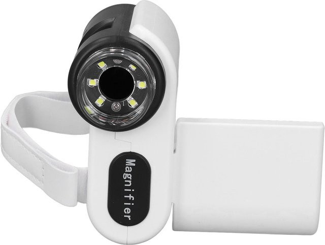 Igeteck Kinder Mikroskop, 1000X, digitales Mikroskop, 2 Zoll Farbdisplay, weiß - Bild 1