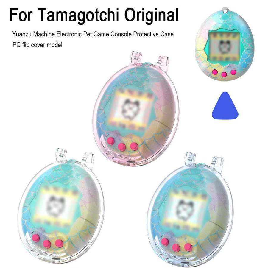 Transparente Hartschalen-Klapphülle für Tamagotchi Original mit Präzisionsausschnitten - Bild 3