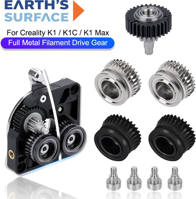 Creality Ganzmetall-Filament-Antriebsräder und Extruder-Getriebe-Kit für K1C und K1 Max 3D-Drucker - Bild 1