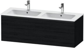 Duravit Waschtischunterschrank D-Neo Wandmontage Schwarz/Eiche matt, B/T/H: 128 x 46,2 x 44 cm - Bild 1