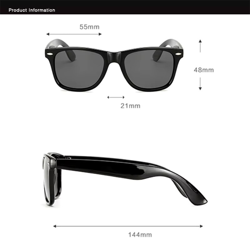 FELRES Sonnenbrille, Quadratisch, Vollrand, Kunststoff, Schwarz, Männer - Bild 3