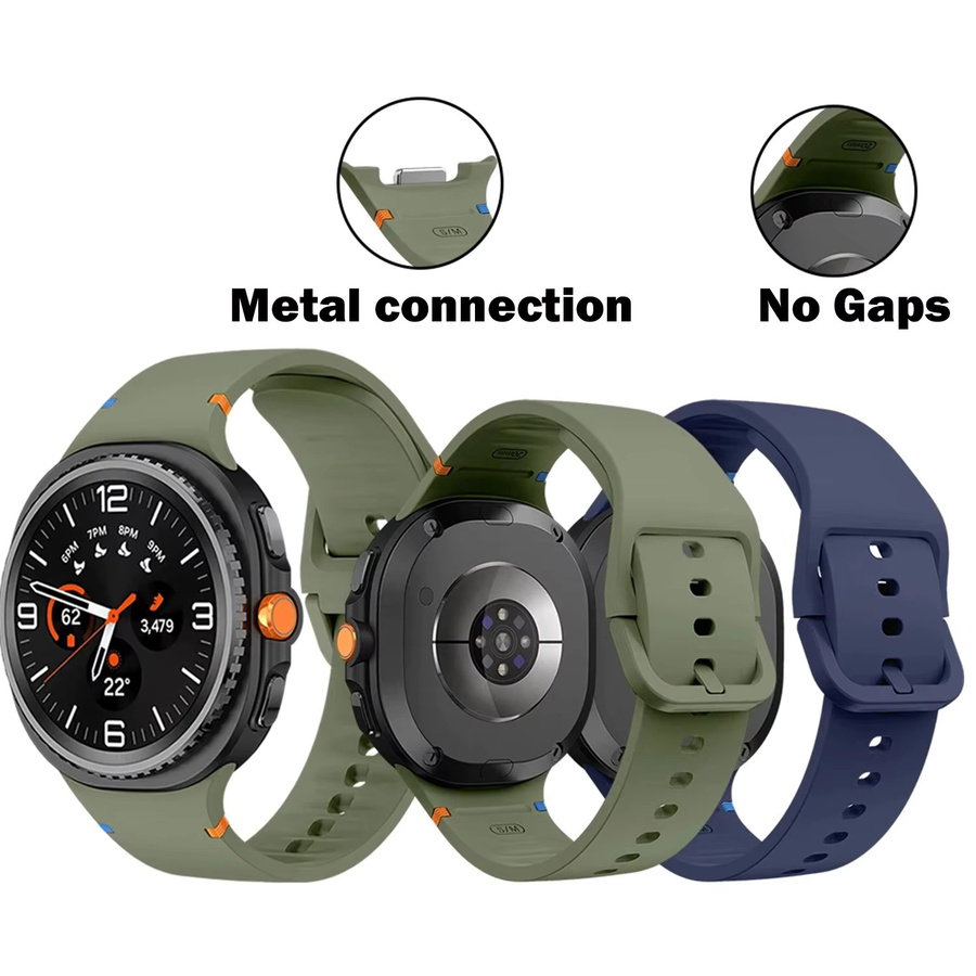 RWBANDS Uhrenarmband Silikon, Schwarz, Samsung Galaxy Watch 8 - Bild 4
