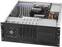 Supermicro SC842 TQC-668B Rackmount PC Case in Schwarz mit 4U Bauform, SATA/SAS Hot-Swap und 668 Watt Netzteil - Bild 1