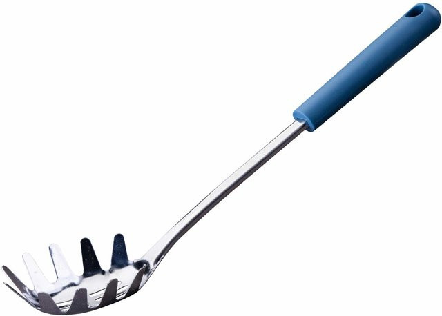 Fackelmann Spaghettilöffel Essential aus Kunststoff und Edelstahl, blau - Bild 1