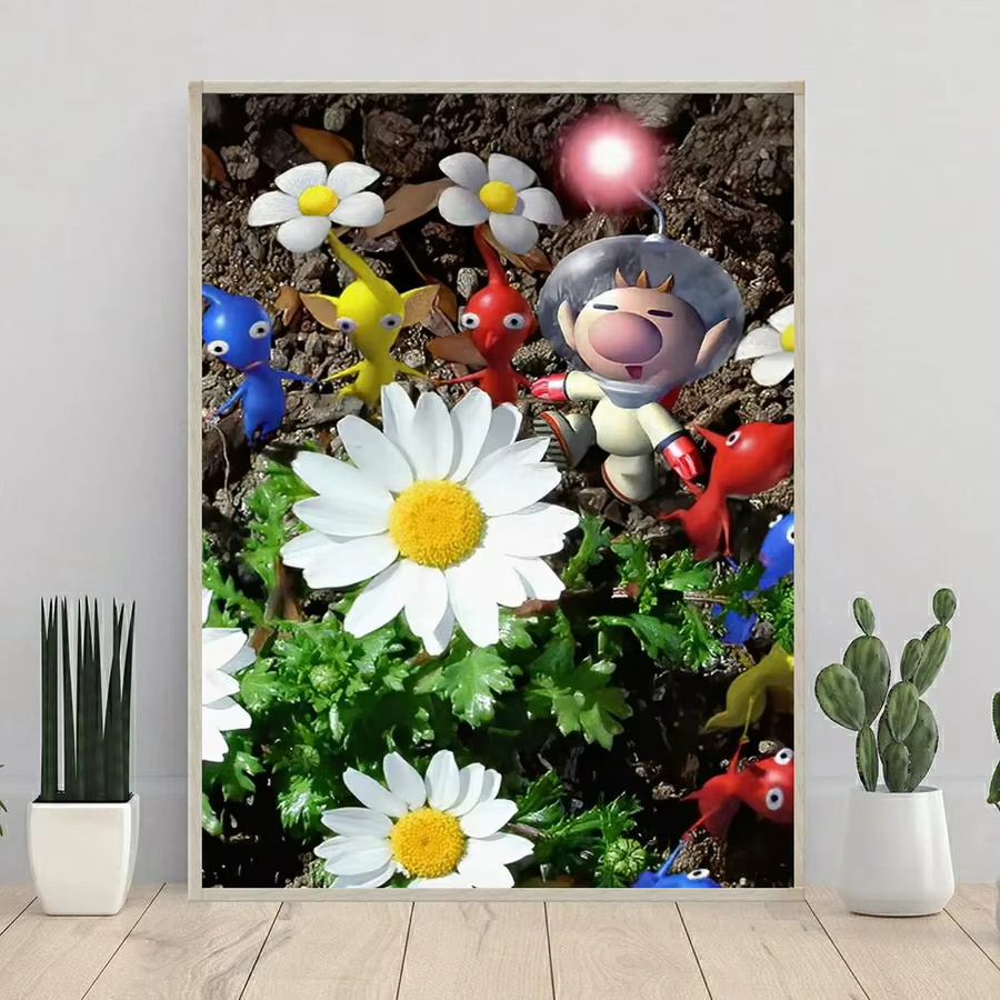Potdemiel Diamantmalerei Pikmin Vintage Wandbild Floral Multicolour B/H: 30 x 20 cm - Bild 2