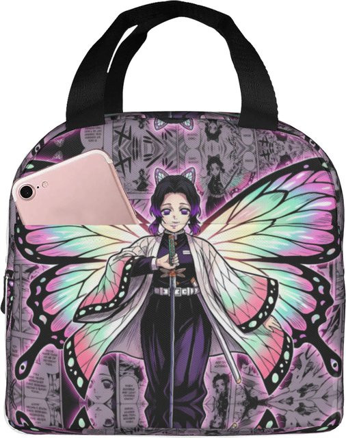 Bandai Demon Slayer Isolierte Lunchtasche Kichijoji Shinobu Thermo-Kühlbox für Damen und Herren, Mehrfarbig, B/T/H: 22,0 x 20,0 cm - Bild 1