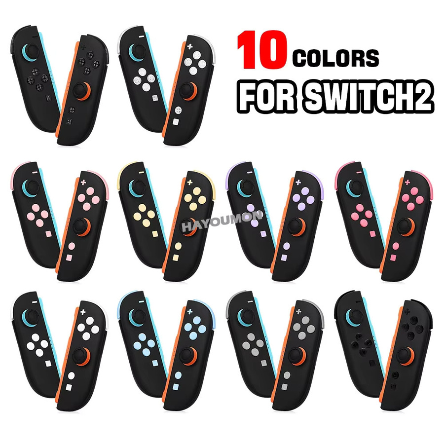 HeroAngel Tastensatz für Nintendo Switch 2 Joypad Ersatzteil-Set in Pink und Multicolour mit ABXY, D-Pad, C, Home, Release und Trigger-Tasten - Bild 5