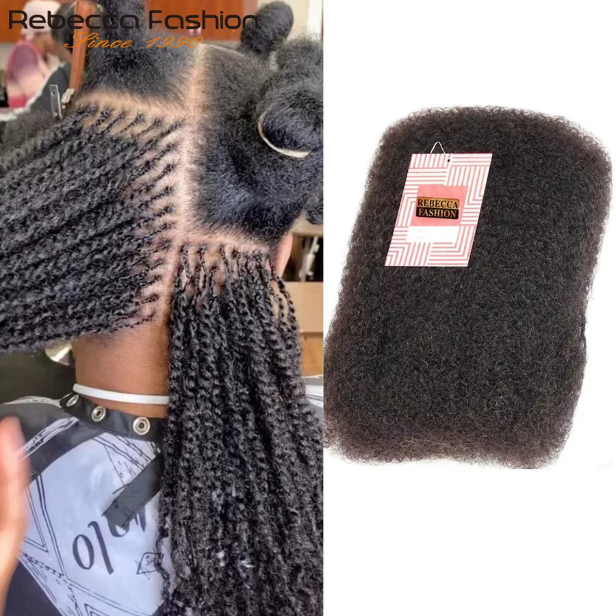 Rebecca Youth Afro Kinky Curly Bulk Echthaar, Unisex - Bild 3