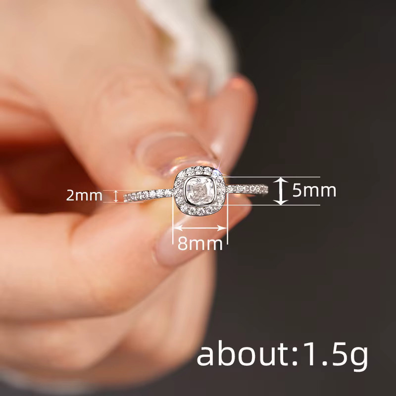 Huitan Ringe, Silber, Zirkonia, Kristall, Damen - Bild 5