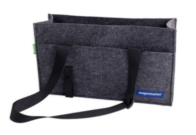 Magnetoplan Desk Sharing & Hot Desking Bag Aufbewahrungstasche aus Filz Grau B/T/H: 45 x 25 x 15 cm - Bild 3