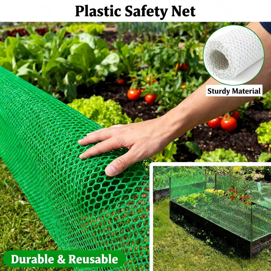 Grüner Kunststoff-Maschendrahtzaun als Hühnerdraht für Garten und Tiergehege, Höhe: 40 cm, Länge: 300 cm - Bild 4