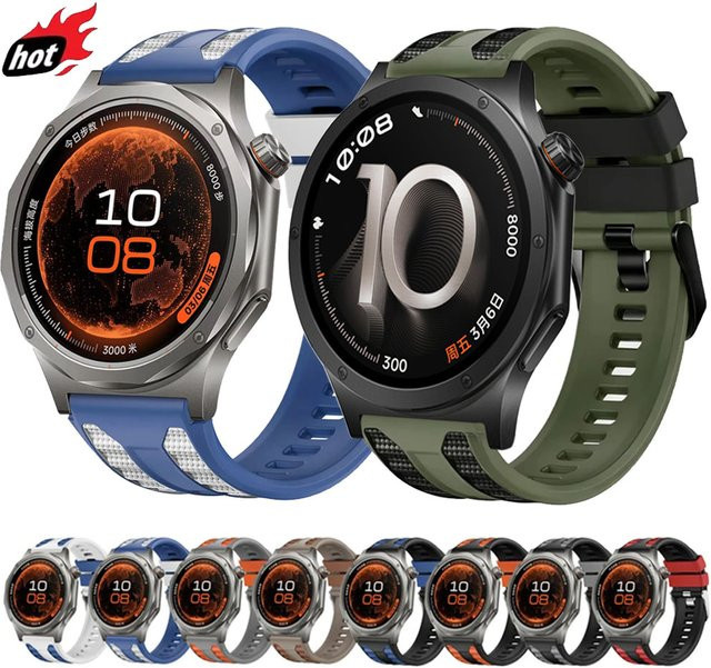 OPPO Uhrenarmband Silikon, zweifarbig, 22 mm, Unisex - Bild 1