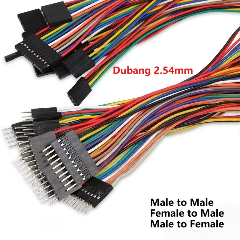 E-SIMPO Dupont Jumper-Kabelbaum 26AWG Set mit 10 Stück Stecker-Buchse-Verbindungen für PCB und Breadboard in Multicolor - Bild 2