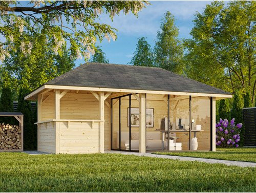 Palmako Connect Pavillon, transparent tauchgrundiert, B/T/H: 507 x 507 x 330 cm - Bild 1