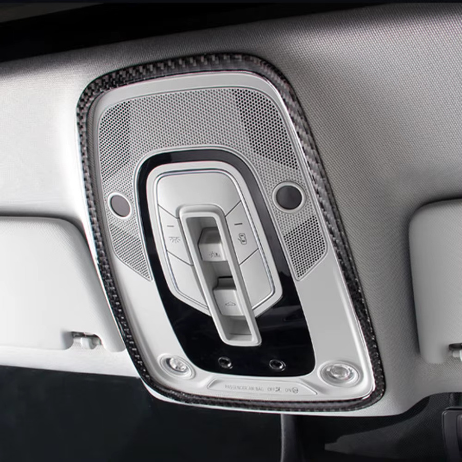 Carbon Faser Dekorative Abdeckung für Audi A4 B9 2017-2021 in Schwarz als Innenzubehör für die Dachleselampe - Bild 3