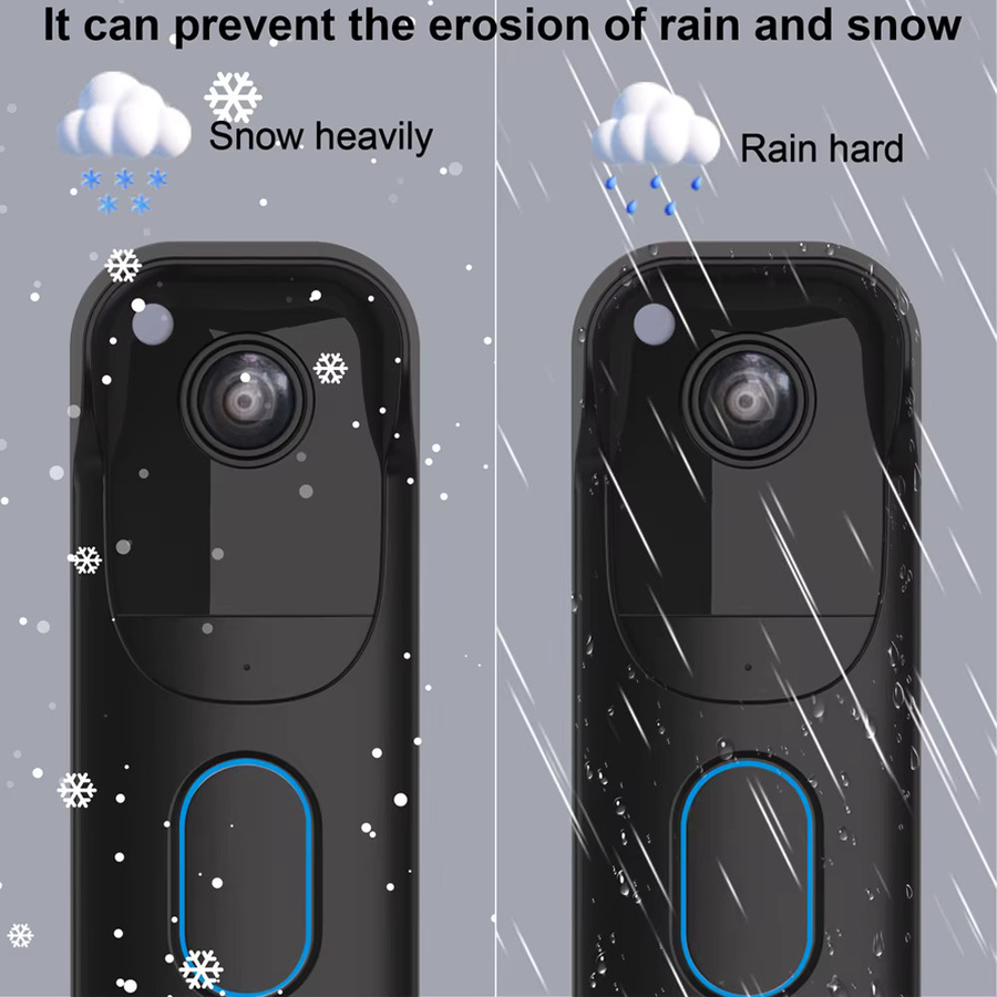 Blink Silikon-Schutzhülle für Video Doorbell 2025 mit Wetterschutz-Schirm in Schwarz - Bild 2