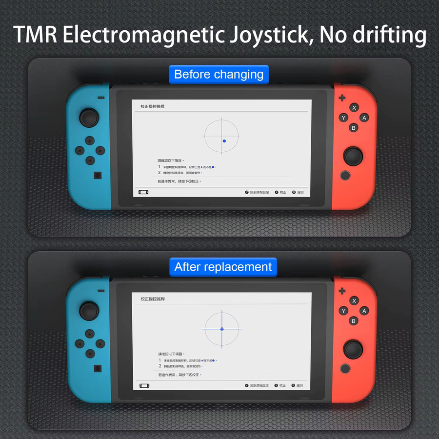 RGEEK TMR Elektromagnetischer Joystick ohne Drift-Effekt für Nintendo Switch OLED und Switch Lite, Schwarz - Bild 3