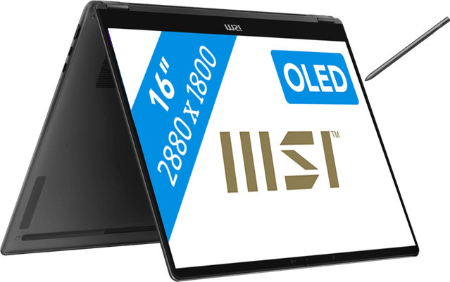 MSI Prestige 16 Flip AI+ OLED Copilot+ PC C3MTG-063 in Schwarz mit 16 Zoll Display, Intel Core Ultra 9, 32GB RAM und 2TB SSD - Bild 1
