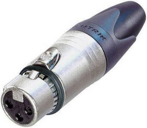 Neutrik NC3FXX-EMC XLR-Steckverbinder Buchse, gerade, Schwarz/Silber - Bild 1